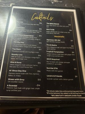 Menu photo 3 Knock Twice Speakeasy West Bloomfield Township, MI