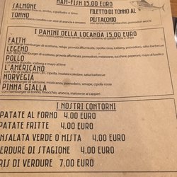 Locanda Rusticone - Menù
