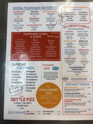 Menu photo 1 Norm's Soda Fountain Kalispell, MT