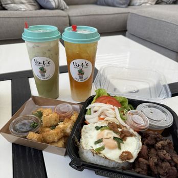 Vinh’s Banh Mi and Cafe - Tofu bites and broken rice dish - Vietnamese Near Me