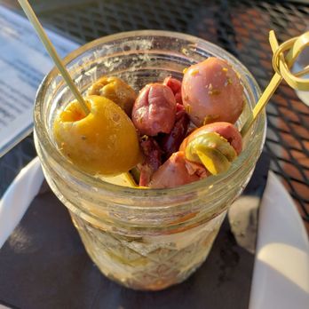 Bugeye Grill - Courtesy jar of olives - Seafood Near Me - Solomons, Maryland
