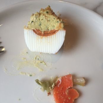 OvenBird - Deviled eggs - pickled veggies are a nice accompaniment - Tapas/Small Plates Near Me - Birmingham, Alabama OvenBird - Deviled eggs - pickled veggies are a nice accompaniment - Tapas/Small Plates Near Me - Birmingham, Alabama