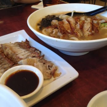 Sun's BBQ Restaurant - Boneless chicken udon and roast pork  ( siew yok) dish - Chinese Near Me - Calgary, Alberta