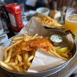 Brit's Pub - One piece fish and chips: they do this well!