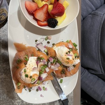 Another Broken Egg Cafe - Smoked Salmon Benedict - Breakfast & Brunch Near Me - Fishers, Indiana