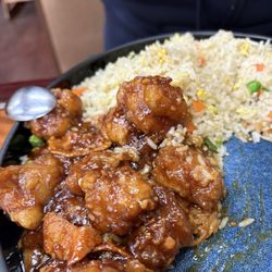 Chef Chen Chinese Restaurant - Orange chicken and fried rice at Chef Chen, Vacaville