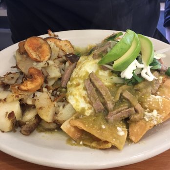 Golden Egg Cafe - Chillaquiles with steak! Avocado was extra. - Breakfast & Brunch Near Me - Oxnard, California