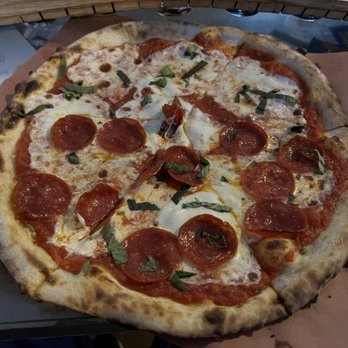 Birthright Brewing Company - Half pepperoni and half margarita pizza - New American Near Me - Nazareth, Pennsylvania Birthright Brewing Company - Half pepperoni and half margarita pizza - New American Near Me - Nazareth, Pennsylvania