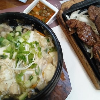 Tang Restaurant - Step 2, $20. Mushroom Tofu soup and short ribs. - Korean Near Me - Flushing, New York Tang Restaurant - Step 2, $20. Mushroom Tofu soup and short ribs. - Korean Near Me - Flushing, New York