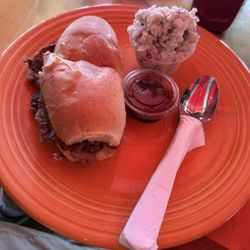 Tri-Tip Sandwich with in-house potato salad