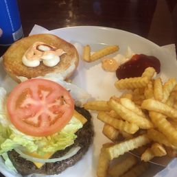 8oz burger and fries