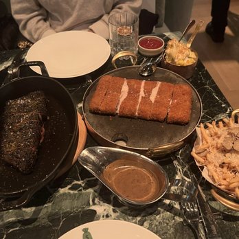 Beefbar - New York strip, truffle parm fries, cordon bleu, Kampot peppercorn sauce - Steakhouses Near Me - New York, New York Beefbar - New York strip, truffle parm fries, cordon bleu, Kampot peppercorn sauce - Steakhouses Near Me - New York, New York