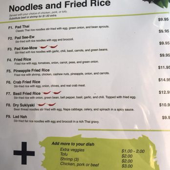 Baan Thai Restaurant - Menu: April 2017 - Thai Near Me - Manhattan, Kansas
