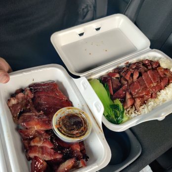 Sun's BBQ Restaurant - Char siu with rice and more char siu - Chinese Near Me - Calgary, Alberta