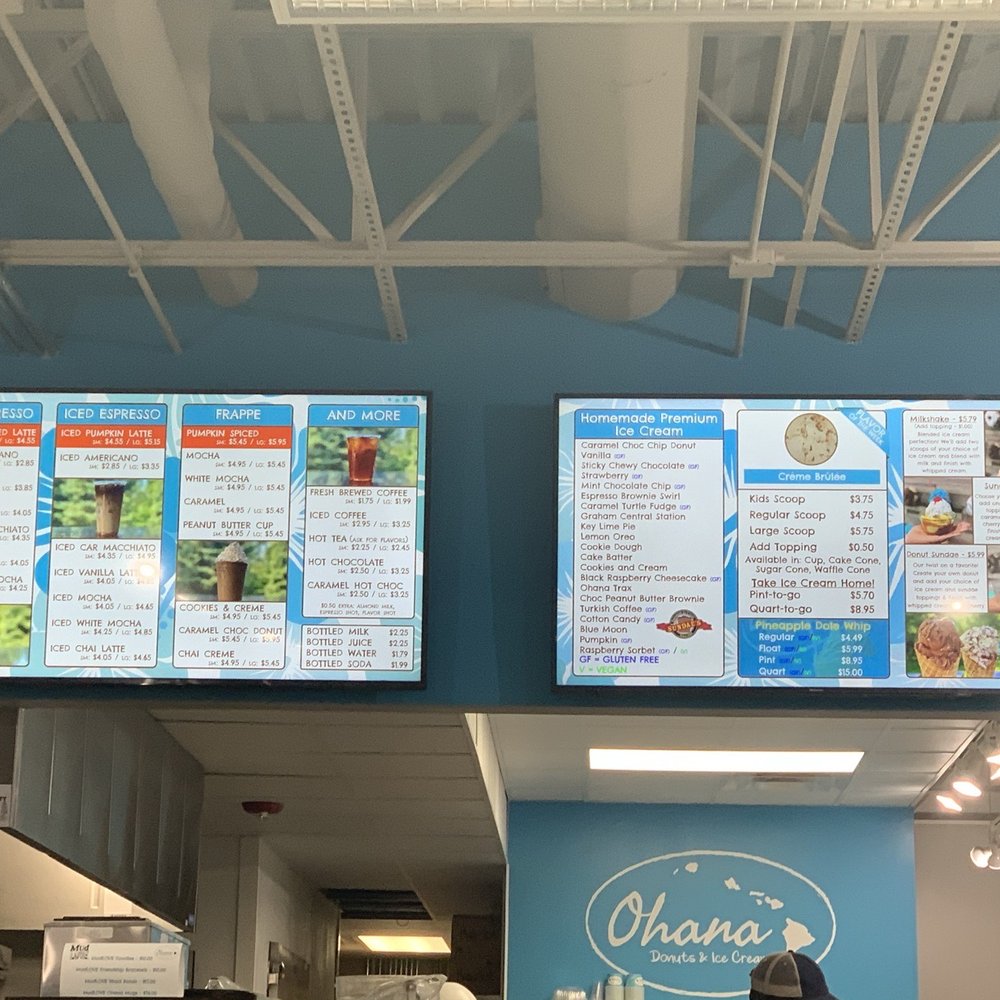 Ohanalulu - Pretty extensive drinks and ice cream menu! - Donuts Near Me - Fishers, Indiana Ohanalulu - Pretty extensive drinks and ice cream menu! - Donuts Near Me - Fishers, Indiana