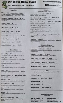 Menu photo 3 Dinosaur Brew Haus Vernal, UT Menu photo 3 Dinosaur Brew Haus Vernal, UT