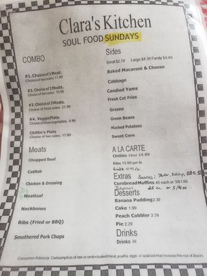 Menu photo 2 Clara’s Kitchen Denton, TX