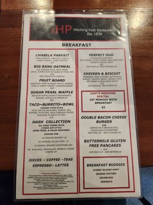 Menu photo 1 HP Cafe Sedona, AZ Menu photo 1 HP Cafe Sedona, AZ