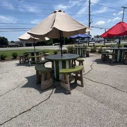 Catrinas Mexican Food Truck - Seating area in front of the truck