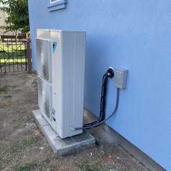 Ductless condenser installed