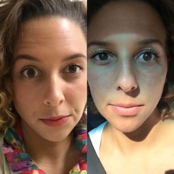 Lashes by Ann - Before (left) and after (right) . I'm so excited to not have to be able to cut out the mascara from makeup routine! - Eyelash Service Near Me - Houston, Texas