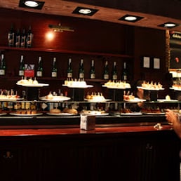 Tapas served on the bar. Just choose what you want.