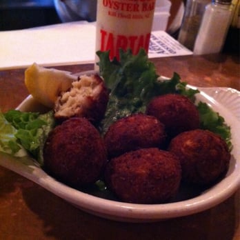 Awful Arthur's Oyster Bar - Crab ball appetizer..so much crab in these! Like 6 little crab cakes. Nearly all crab - little filler. Fresh out fryer-crispy. - Seafood Near Me - Kill Devil Hills, North Carolina