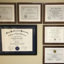 Natalie A Lenser, DDS - Dr. Lenser's Certificates posted in consultation room