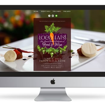 829 Design - Event website design & development for LoCo Eats! - an annual benefit hosted by the Restaurant at Patowmack Farms, Lovettsville, VA. - Web Design Near Me