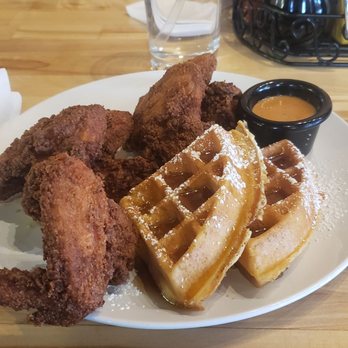 Freddie G's Chicken And Waffle - Wings and Waffles with a added wing. - Waffles Near Me - St Louis, Missouri