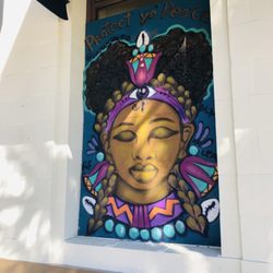 Seminary Murals - African woman in native dress..