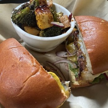 Old Town Grill - Charbroiled cheeseburger with ALL the fixings and grilled vegetable vegetables! - American Near Me - Placerville, California Old Town Grill - Charbroiled cheeseburger with ALL the fixings and grilled vegetable vegetables! - American Near Me - Placerville, California