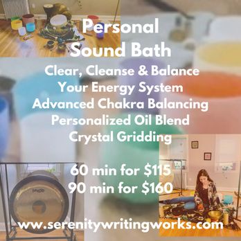 Serenity Writing Works - Private or semi-private sound bath. https://www.serenitywritingworks.com/service-page/private-sound-healing-session?referral=service_list_wi - Counseling & Mental Health Near Me - Wilmington, Delaware Serenity Writing Works - Private or semi-private sound bath. https://www.serenitywritingworks.com/service-page/private-sound-healing-session?referral=service_list_wi - Counseling & Mental Health Near Me - Wilmington, Delaware
