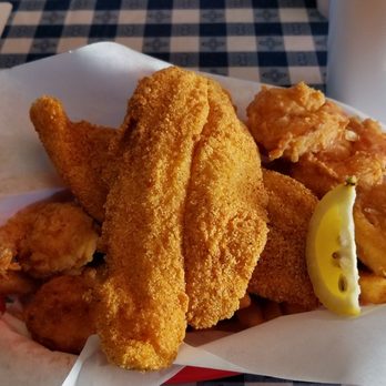 The Catch - Medium catfish and shrimp with fries - Seafood Near Me - Oklahoma City, Oklahoma The Catch - Medium catfish and shrimp with fries - Seafood Near Me - Oklahoma City, Oklahoma
