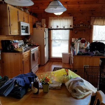 Sliding Rock Cabins - Well equipped kitchen, don't kind our unpacking mess! - Vacation Rentals Near Me Sliding Rock Cabins - Well equipped kitchen, don't kind our unpacking mess! - Vacation Rentals Near Me