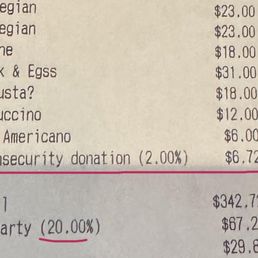 Secret upcharge added to our bill without consent