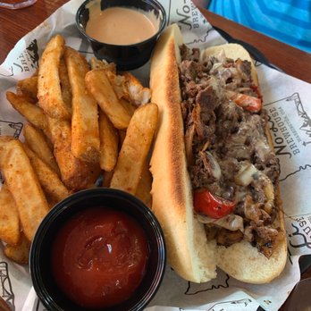 No-Li Brewhouse - Philly cheese Philly Steak Sandwich - Pubs Near Me - Spokane, Washington
