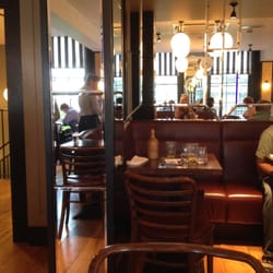 Côte Brasserie - View from my table. Lot of reflected light.