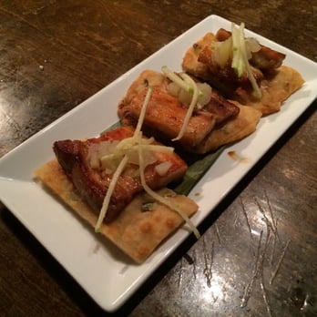 Three Muses - Pork belly on scallion pancake. Features slivers of apples. - Jazz & Blues Near Me - New Orleans, Louisiana Three Muses - Pork belly on scallion pancake. Features slivers of apples. - Jazz & Blues Near Me - New Orleans, Louisiana