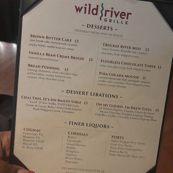 Wild River Grille - Dessert menu - New American Near Me - Reno, Nevada Wild River Grille - Dessert menu - New American Near Me - Reno, Nevada