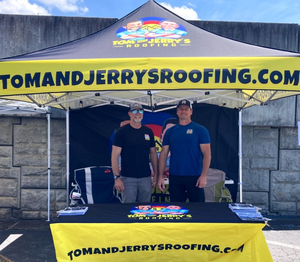 Slide of Tom and Jerry's Roofing