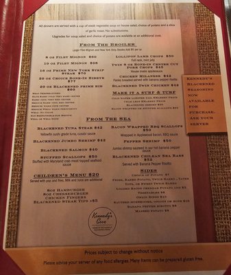 Menu photo 1 Kennedy's Cove Clarence, NY