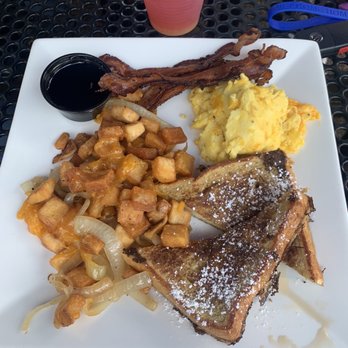 Pour Girls - French Toast, potatoes w/ onions, bacon, and eggs - Bars Near Me - Hampton, Virginia Pour Girls - French Toast, potatoes w/ onions, bacon, and eggs - Bars Near Me - Hampton, Virginia