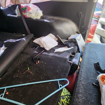 Auto Aide Towing - Here u can see the2 exposed speaker wires I have 3  kids and I would never drive them in a car with wires exposed like that - Parking Near Me - Riverside, California