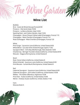 Menu photo 2 The Wine Garden Philadelphia, PA
