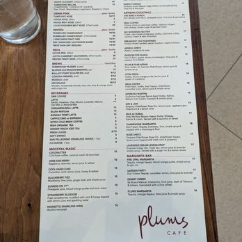 Plums Cafe - Plums drinks menu - Breakfast & Brunch Near Me - Costa Mesa, California Plums Cafe - Plums drinks menu - Breakfast & Brunch Near Me - Costa Mesa, California