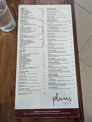 Menu photo 4 Plums Cafe Costa Mesa, CA Menu photo 4 Plums Cafe Costa Mesa, CA