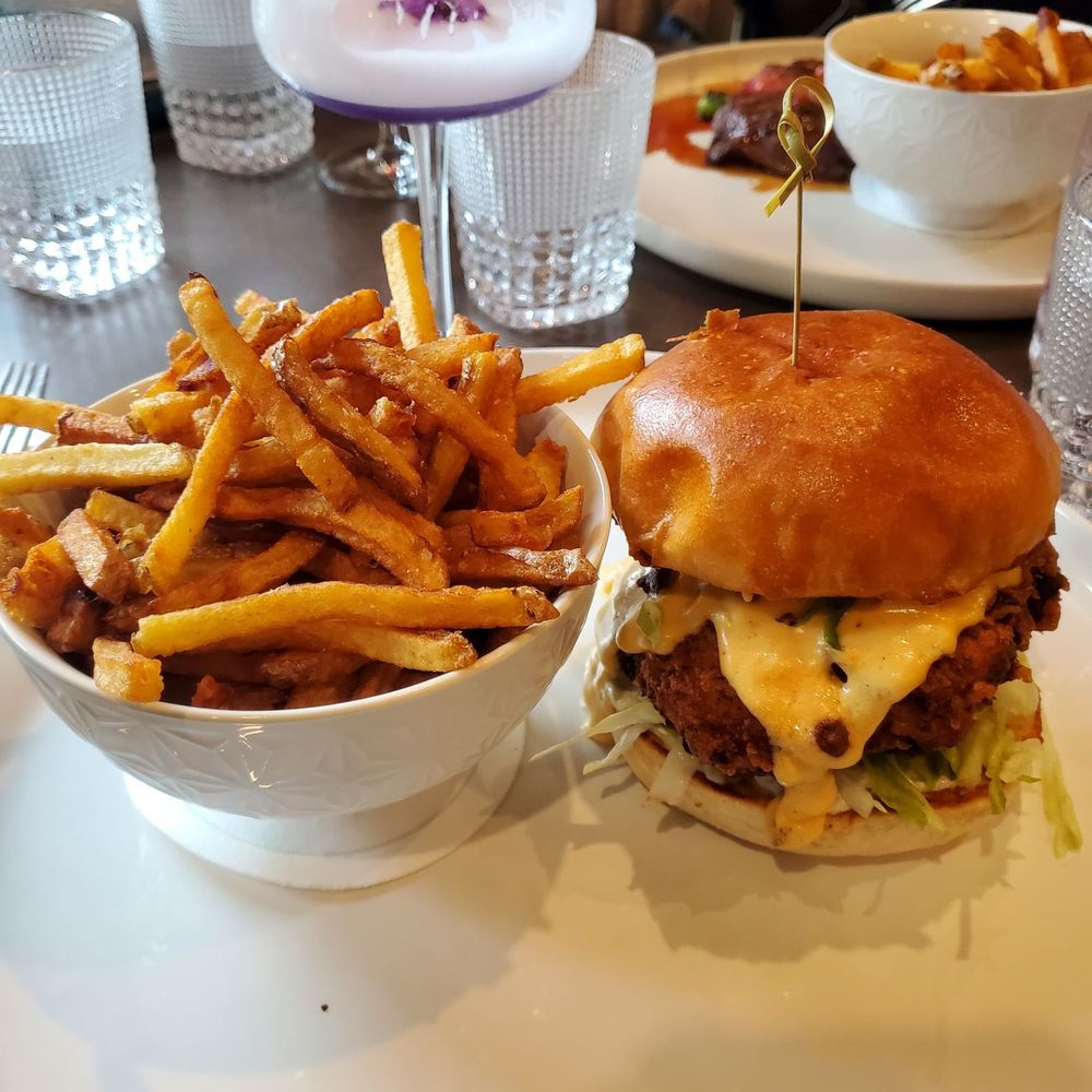 Ancaster Mill - Fried chicken burger. Cocktails amazing though - Canadian (New) Near Me - Ancaster, Ontario