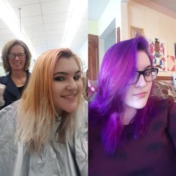 Style Connection - Magenta and purple corrective color.