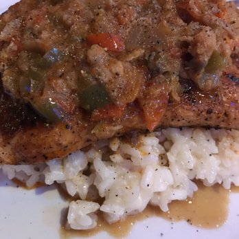Automatic Slim's - Salmon Étouffée over Risotto - New American Near Me - Memphis, Tennessee